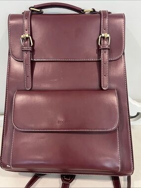 vintage ecosusi metro computer backpack ladies burgundy